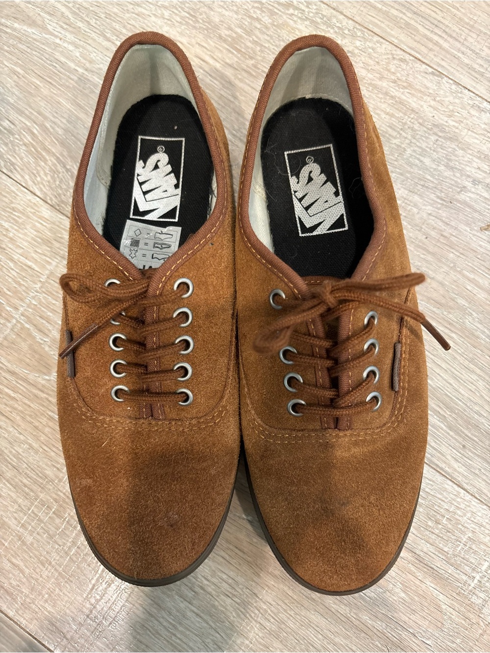 Vans Brown Suede Low-Top Lace-Up Sneakers